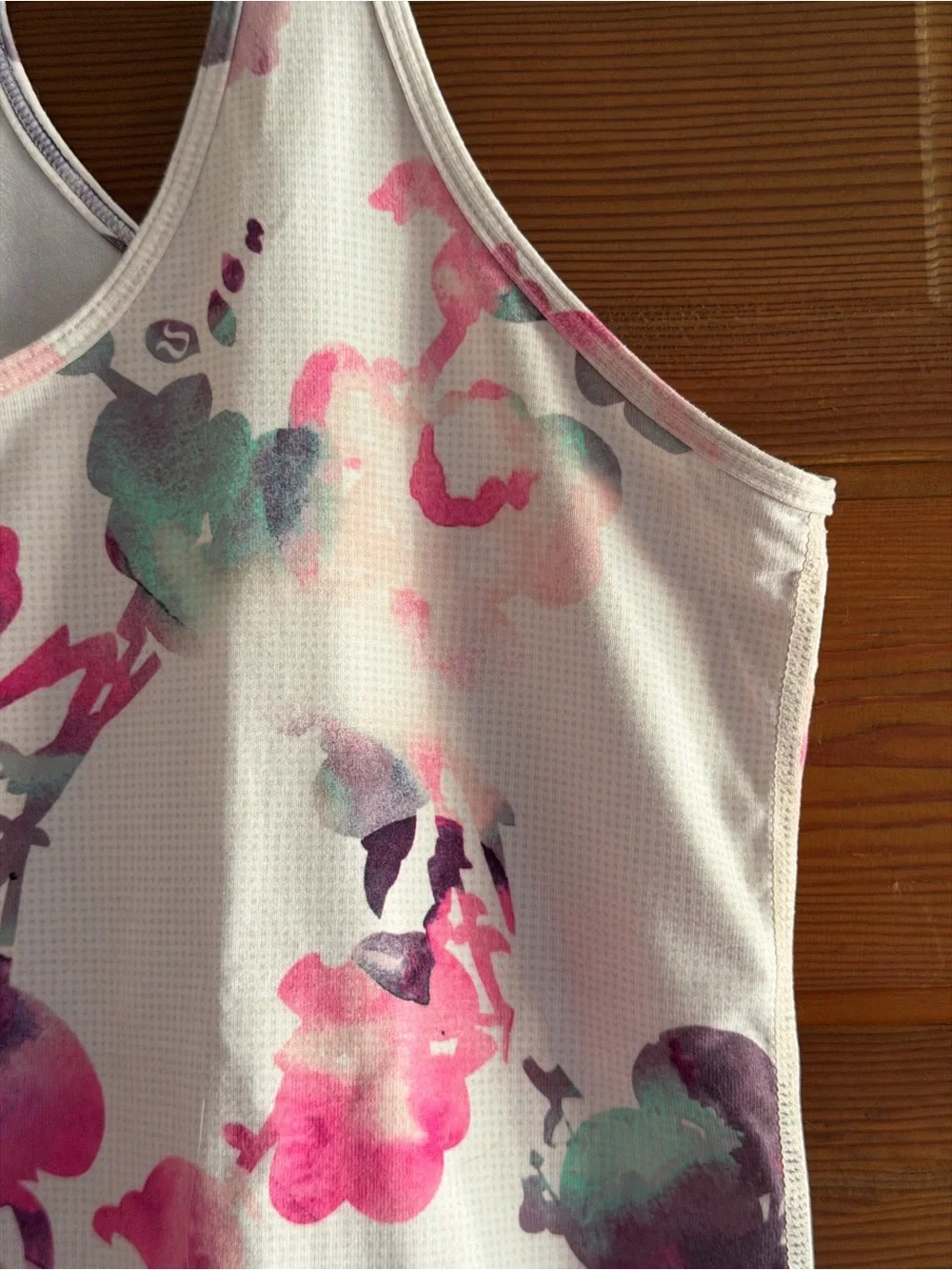 Lululemon Cool Racerback Blurred Blossoms Multi Colour Size 12